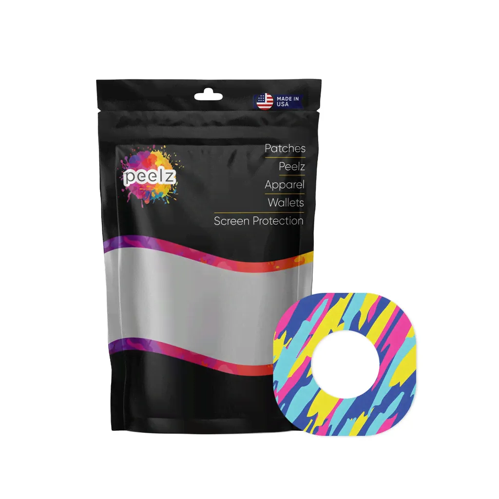Rainbow Tie Dye Patch Tape Designed for the DEXCOM G7 and Stelo