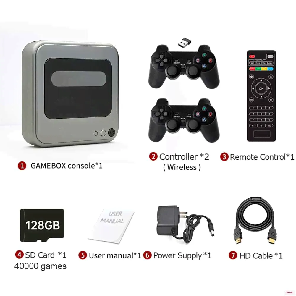 Игровые консоли Gamebox G7 в ретро-стиле 4K HD ТВ игровой плеер Беспроводные Проводные-0